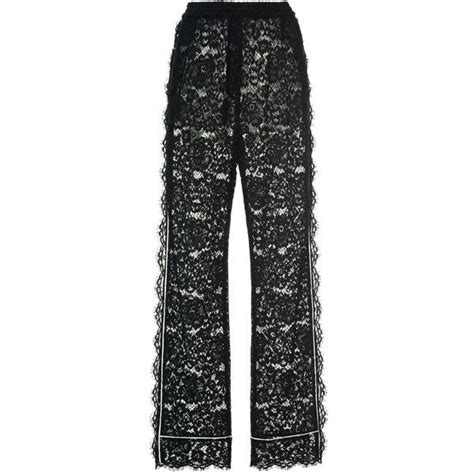 dolce gabbana black lace pant|dolce and gabbana top pants.